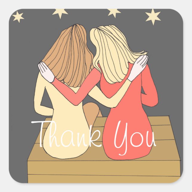 Thank You -Sticker Square Sticker (Front)