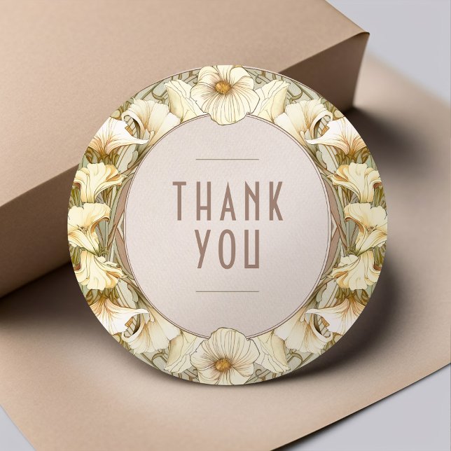 Thank You Sticker Vintage Art Nouveau Mucha (Creator Uploaded)