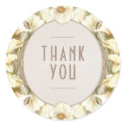 Thank You Sticker Vintage Art Nouveau Mucha