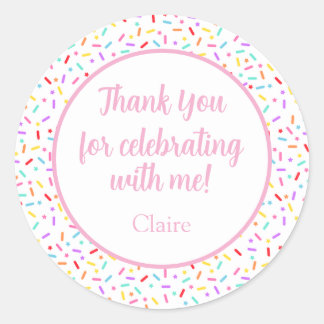 Thank You Sticker with Sprinkles