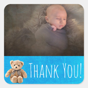 Thank You Sticker with your baby's photo