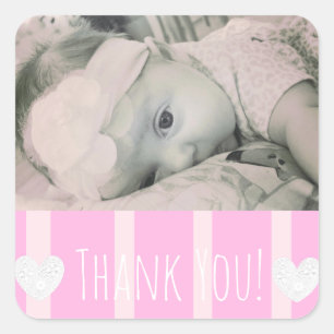 Thank You Sticker with your baby's photo