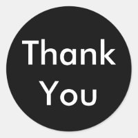 Thank You Stickers - Black