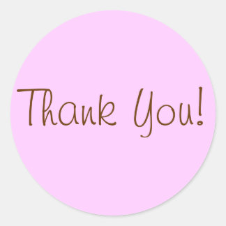 Thank You Stickers! Classic Round Sticker