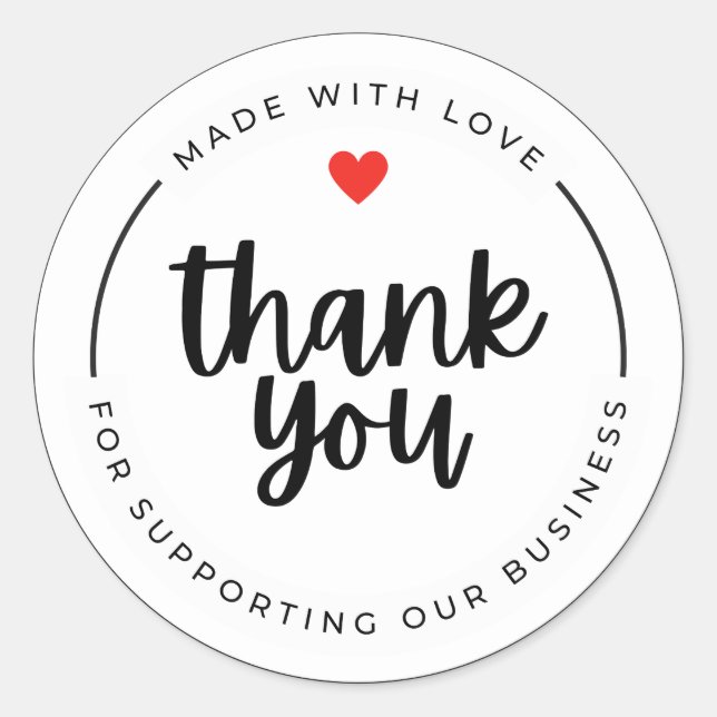 ' Thank you 'stickers  Classic Round Sticker (Front)