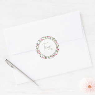 Thank You Stickers for a Bride Shower.