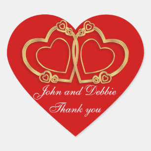 Thank you stickers for wedding favours