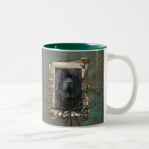 Thank You - Stone Paws - Newfoundland Two-Tone Coffee Mug