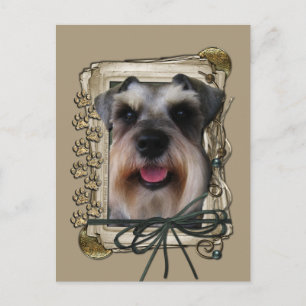Thank you - Stone Paws - Schnauzer Postcard