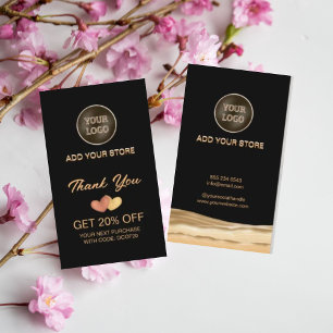 Thank You Store Discount Card WIth Business Logo