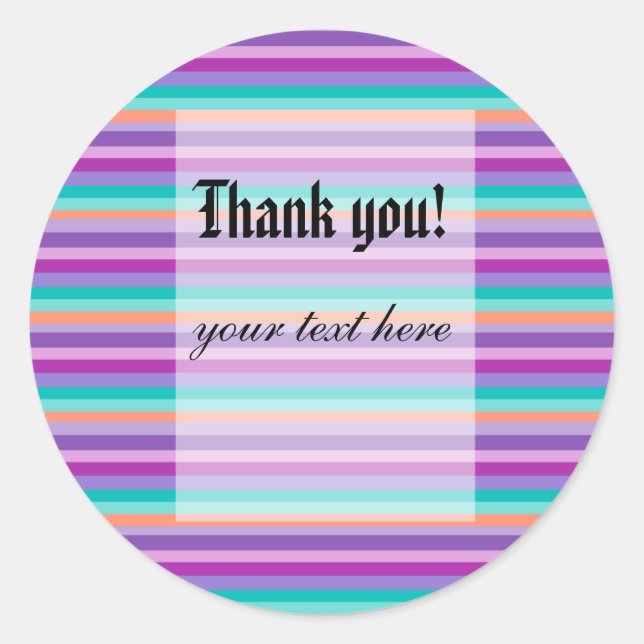Thank you Stripes Sticker (Front)
