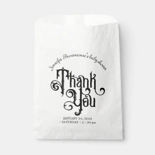Thank you Stylish Classic Vintage Retro Ornament Favour Bags
