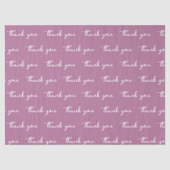  THANK YOU STYLISH SIMPLE MODERN PERSONALIZED  TISSUE PAPER (Front)