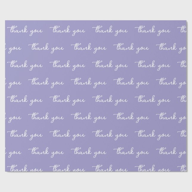  THANK YOU STYLISH SIMPLE MODERN PERSONALIZED  WRAPPING PAPER (Flat)