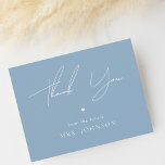 Thank You Stylish Something Blue Bridal Shower<br><div class="desc">This elegant thank you card would make a wonderful addition to your bridal shower celebration! Easily add your own details by clicking on the "personalise" option.</div>
