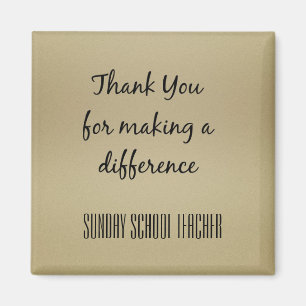 Thank You Sunday School Teacher Magnet