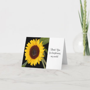 Thank You Sunflower Greeting Card - inside