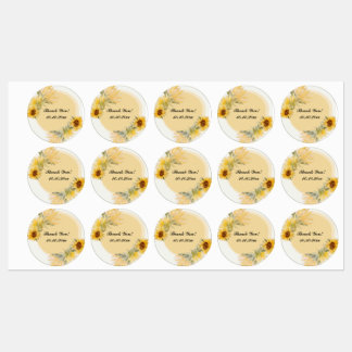 Thank you sunflower Labels