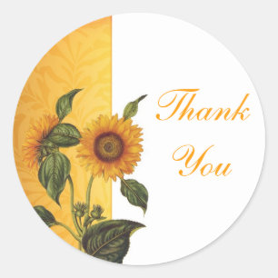 thank you sunflower stickers
