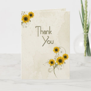Thank You Sunflowers Card