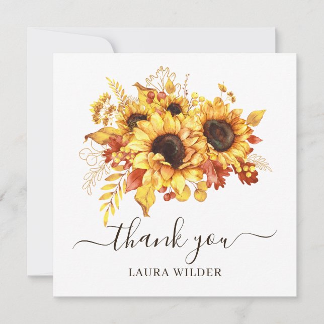 Thank You Sunflowers Script (Front)