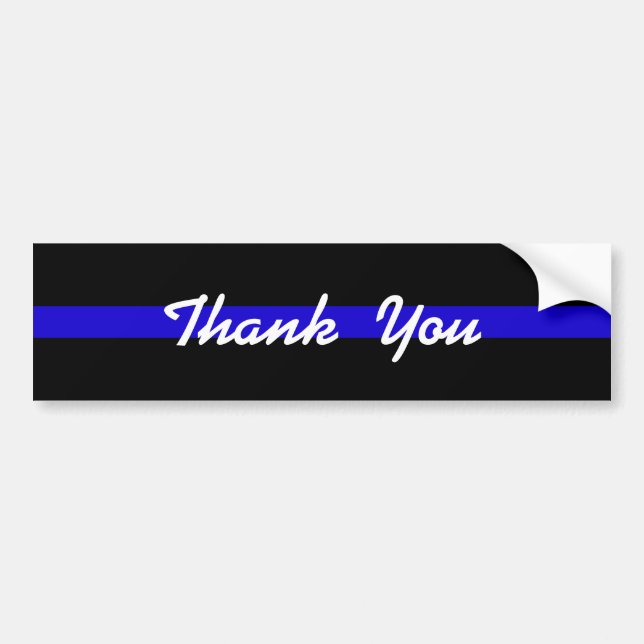 THANK YOU SUPPORT POLICE BUMPER STICKER (Front)
