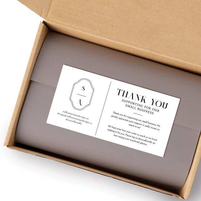 Thank you Supporting Our Small Business Monogram (Creator Uploaded)