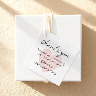 Thank You Supporting Small Business Heart Favour Tags