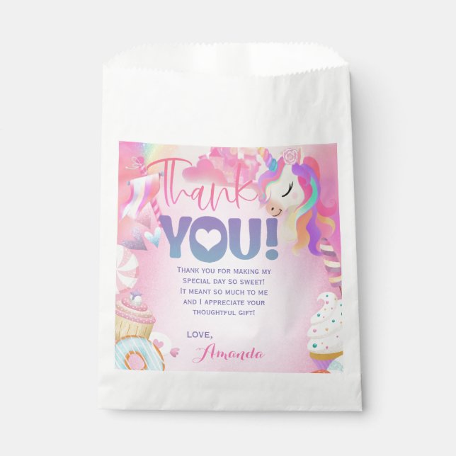 Thank you Sweet Birthday Favour Bags (Front)