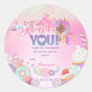 Thank you Sweet Birthday Gift Tags