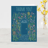 THANK YOU Sweet Garden Door Colourful Doodle 