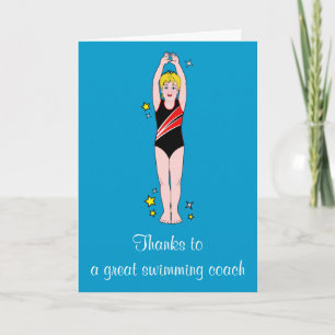 Thank You: Swimming Coach You Card