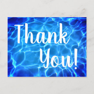 Thank You Swimming Pool Photo Postcard