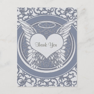 Thank You   Sympathy   Blue Postcard