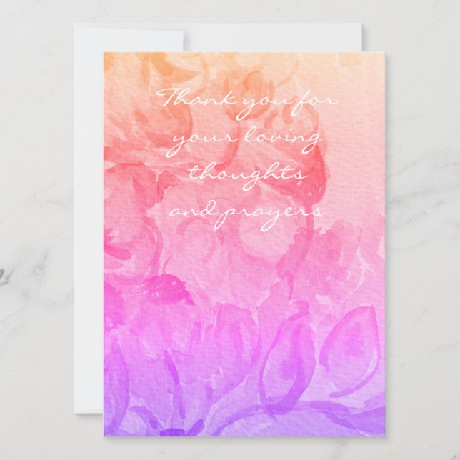 thank you sympathy card  (Front)