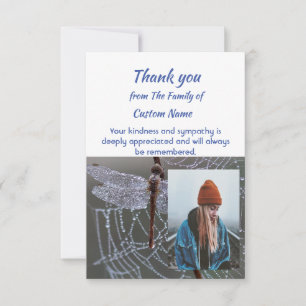 Thank You Sympathy Dragonfly Art Card