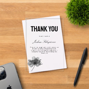 Thank You Sympathy Funeral  Acrylic Invitations