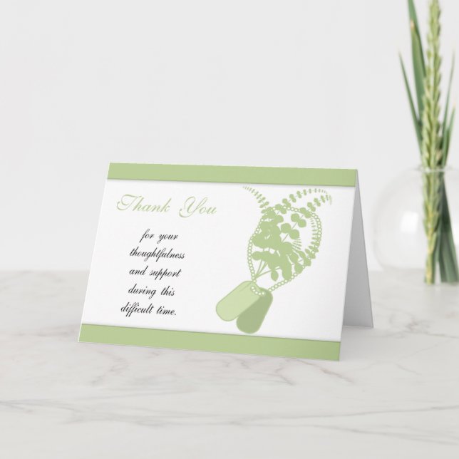 Thank You Sympathy , Loss of Military Serviceman / (Front)