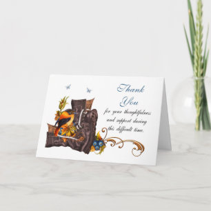 Thank You Sympathy , Loss of Military Serviceman / Card