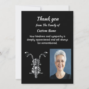 Thank You Sympathy Motorcycle Biker Card