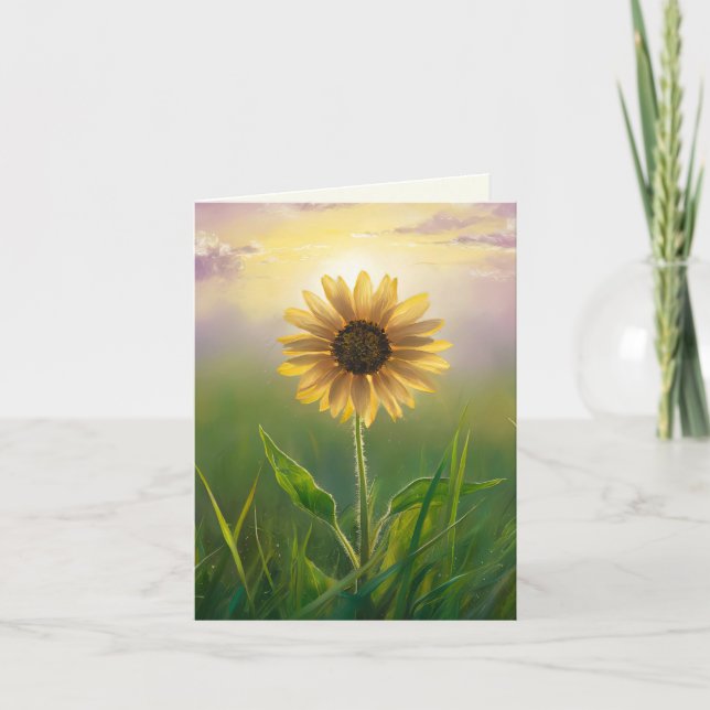 Thank You Sympathy Sunflower Card (Front)