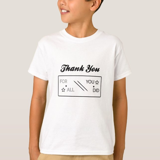 Thank You T-shirt for kid (Front)