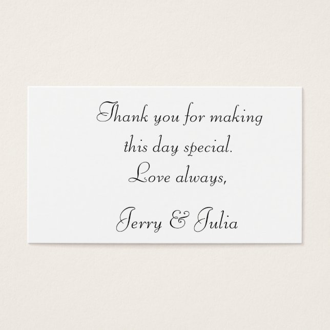 Thank you tag 2 sided (Front)