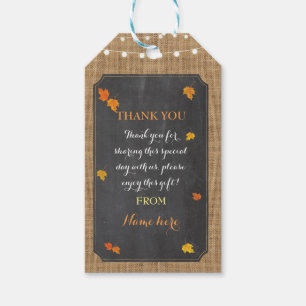 Thank you Tag Winter Fall In Love Bridal Shower