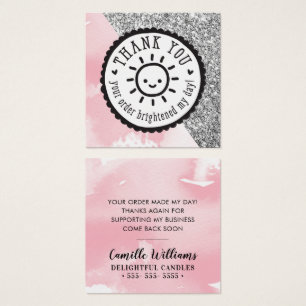 THANK YOU TAG your order brightened my day sun