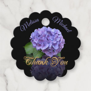 Thank You Tags hydrangeas on black
