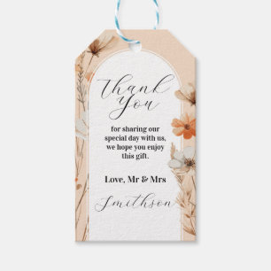 Thank you Tags Wedding Boho Florals Modern