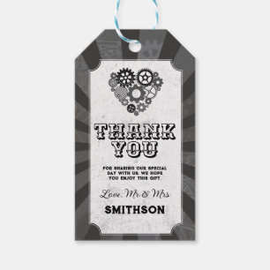 Thank you Tags Wedding Steampunk Wedding Hearts