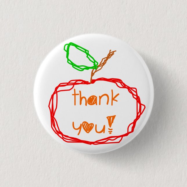 Thank You Teacher 3 Cm Round Badge (Front)