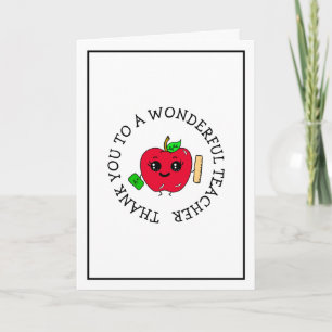 Thank You   Teacher Appreciation  Card